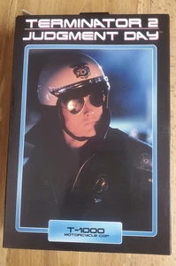 Figura de acción Terminator 2 Judgement Day T-1000 motocicleta policía NECA nueva en caja - Imagen 1 de 4