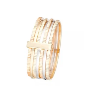 Bague semainier 3 or (blanc, jaune, rose) Or 375/1000 - Imagen 1 de 5