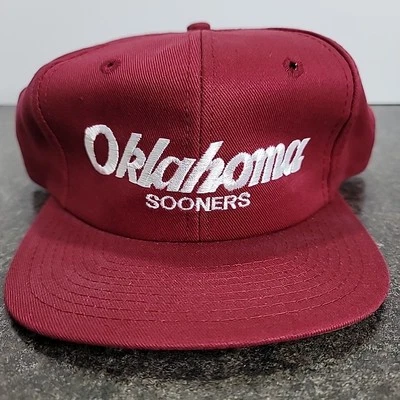 Gorra de colección Oklahoma Sooners Snapback Script Logo Twins Enterprise Foto 1 de 4