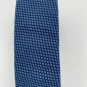 Ben Sherman Blue On Blue Cotton Skinny Tie - Picture 1 of 5