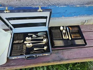 SBS Besteck Solingen 23/24 Karatige Goldauflage Im Koffer - Bild 1 von 7