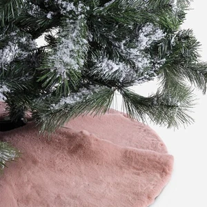 tappeto rosa gonna copribase albero Natale copri base sotto albero 110 cm antico - Foto 1 di 3