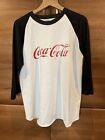 Mens Coca Cola Vintage Baseball Shirt 3/4 Sleeve Size Large L Only $15.00 on eBay