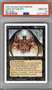 1994 Magic the Gathering Revised Lord of the Pit Graded PSA 10 GEM MINT!!! - Picture 1 of 2