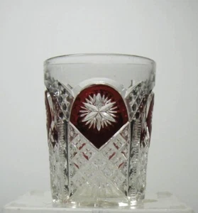 EAPG ** RUBY STAINED/TUMBLER = ORNATE STAR TUMBLER = PRISTINE - Picture 1 of 4