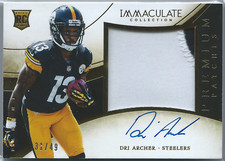 2014 Immaculate Collection Rookie Premium Patch Autographs #PRDAR Dri Archer /49