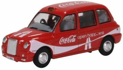 Oxford 76TX4008CC TX4 Taxi Cabina Coca-Cola 1/76 Scala 00 Gauge Die Cast Model - Immagine 1 di 4