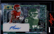 2023 Leaf Metal Draft Football Marvin Mims Jr PROOF AUTO #1/1 signed