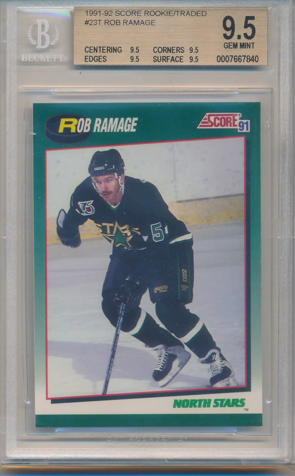 1991 Score Rookie & Traded Rob Ramage (#23T) (All 9.5 sub grades) BGS9.5 BGS - Image 1 of 1