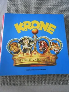 PROGRAMME CIRQUE/CIRCUS PROGRAM 1983 CIRCUS KRONE Februar - Imagen 1 de 1