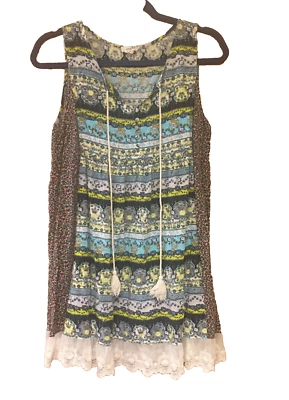 Camiseta sin mangas Umgee para mujer sin mangas camisa borlas encaje boho hippie talla grande Foto 1 de 4