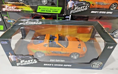 NEW Jada Collectors Die Cast 1/18 Brian's Toyota Supra Fast and Furious - Image 1 of 4