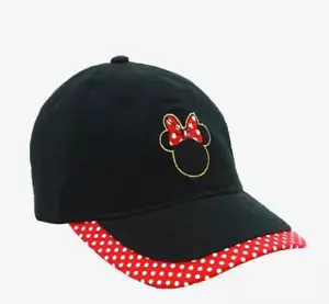 NWT Disney Parks World Minnie Mouse Polka Dot Baseball Hat Cap Womens Juniors - Picture 1 of 4