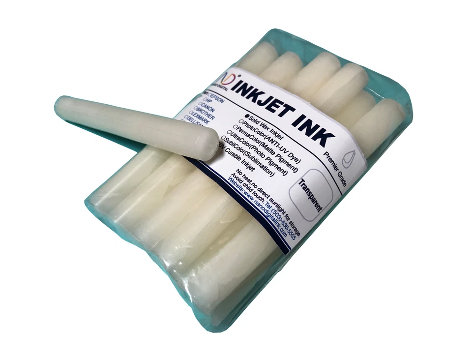 ND® Solid Wax Ink for Xerox hotmelt printhead digital printing Transparent 100g - Image 1 of 1