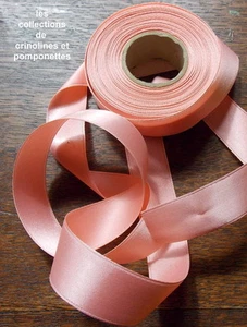 RUBAN DE SATIN CREVETTE  LARGEUR 2.5 CM VENDU PAR MULTIPLES DE 2 M* - Picture 1 of 1