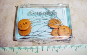 5 NOS Vintage Centralab Keramik Kondensatoren je 2x 0,01mF 600V - Bild 1 von 4