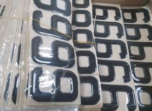 Placa numeradora de gel 3D NEGRO para hacer números letras dígitos x 200 cantidad Reino Unido (0 a 9) - Imagen 1 de 5