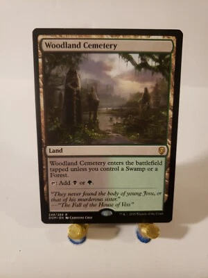 MTG - Woodland Cemetery 248 Dominaria Rare Land LP - Image 1 of 2