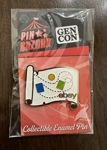 GenCon 2024 Pin Bazaar eBay Collectibles Treasure Map Enamel Pin New Sealed - Picture 1 of 3