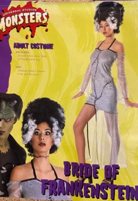 Vintage Bride Of Frankenstein Costume - Universal Studios Monster Collection NEW - Image 1 of 3
