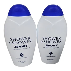 Paquete de 2 polvos corporales absorbentes deportivos de ducha a ducha de 8 oz - Imagen 1 de 3