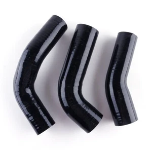 Black For Toyota Land Cruiser FJ40 FJ45 4.2l 2F 1980-1984 Silicone Radiator Hose - Picture 1 of 7