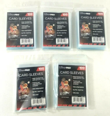 Ultra Pro 5 x 100 Protege Carte Souple Soft Sleeves YuGiOh Magic Pokemon NEUFS