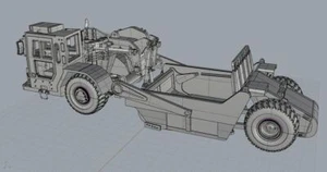 Caterpillar Type 621 B Scraper Arsenal-M 114201911 Resin 1/87 Kit Unassembled - Picture 1 of 3