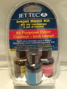 Jettec All purpose Color Inkjet Refill Kit For Canon, Brother, Xerox, Dell... - Picture 1 of 5