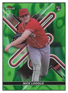 2022 Topps Finest Green Lava Refractor Nick Lodolo #60 RC Rookie #7/99 - Picture 1 of 2