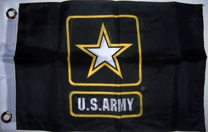 Double Sided 12x18 BLK licensed ARMY flag BANNER quality usa seller boat flag - Picture 1 of 7