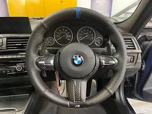 Paddle cambio volante fibra di carbonio BMW X5 F15 X6 F16 I8 I12 F36 F34 - Foto 1 di 11