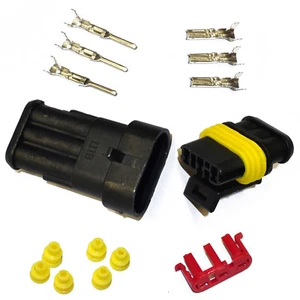 KFZ Ersatz Stecker - AMP Tyco Superseal 1.5 Kit 3-pin (SET) auto motorrad tuning - Bild 1 von 3