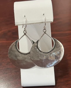 Silpada Sterling Silver Hammered Dangle Earringd 12.3 Grams - Picture 1 of 6