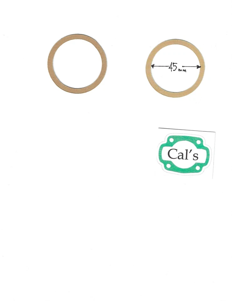 OSSA Circle GASKETS 1950-?,  45mm,   Set of 2.  (Ossa-10). - Image 1 of 1