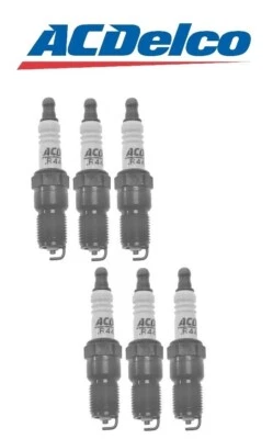 Set Of 6 Spark Plugs Pre-Gapped .060 AcDelco For Buick Chevy Pontiac GMC V6 - Image 1 of 4