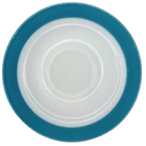 Pyrex Cup Saucer Milk Glass Blue Turquoise Trim Replacement MCM Vintage - Picture 1 of 4