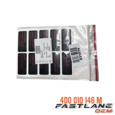 AUDI S5 2008-2017 ETIQUETA NUEVO OEM 4D0 010 146 M Foto 1 de 4