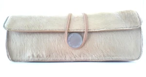 Clutch Wristlet Purse Bag Strap Faux Fur Beige Neutral Carolee New - Picture 1 of 19