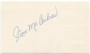 Jim McAndrew Signed 3x5 Index Card Autographed Baseball 1969 New York Mets - Picture 1 of 2