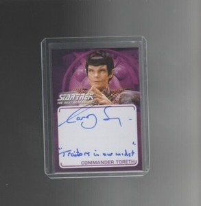 Star Trek TNG Archives & Inscriptions Carolyn Seymour autograph 