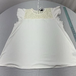 Torrid Damen Showärmel Tunika Stil Top bestickt Häkel weiß Übergröße 3X - Bild 1 von 7