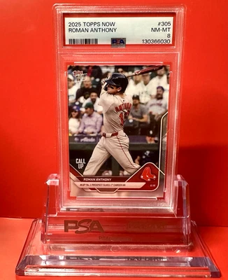 Roman Anthony PSA 8! (RC) 2025 Topps Now - Llamada #305 Foto 1 de 2