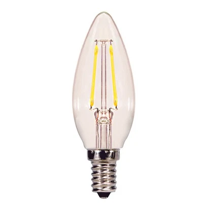 Satco B11 E12 (C&elabra) Filament LED Bulb Warm White 25 Watt 2 pk (2-Pack) - Image 1 of 2