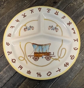 1950er Fred Roberts geteilte Grillplatte Marken Cowboy Chuck Wagen Lariat & Sporen - Bild 1 von 10