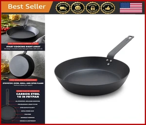 10" Carbon Steel Frying Pan Skillet, Pre-Seasoned, Nonstick, PFAS-Free, Oven/Gri - Picture 1 of 8