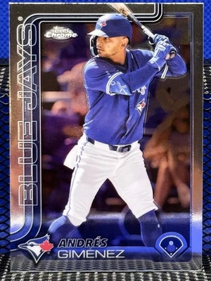 2025 Topps Chrome ANDRES GIMENEZ Toronto Blue Jays Base 70 - Image 1 of 2