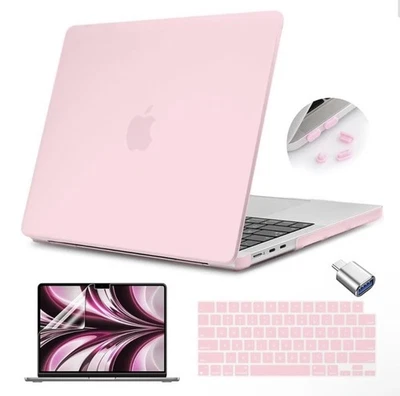"Funda Teryeefi rosa tiza esmerilada para MacBook Air 13,6"" (M2/M3/M4, 2022-2025)" Foto 1 de 3