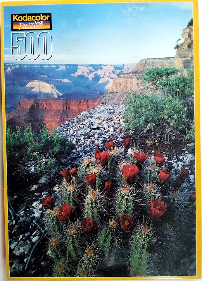 1998 Claretcup Cactus Kodak Kodacolor 500 pc Jigsaw Puzzle 13" X 19" Rose Art - Image 1 of 1
