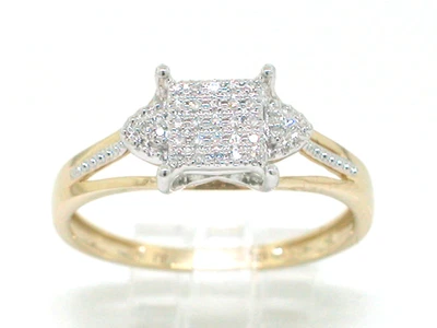 Diamant Ring 417 Gelbgold 10K Gold 31 natürliche Diamanten Sonderpreis - Bild 1 von 4